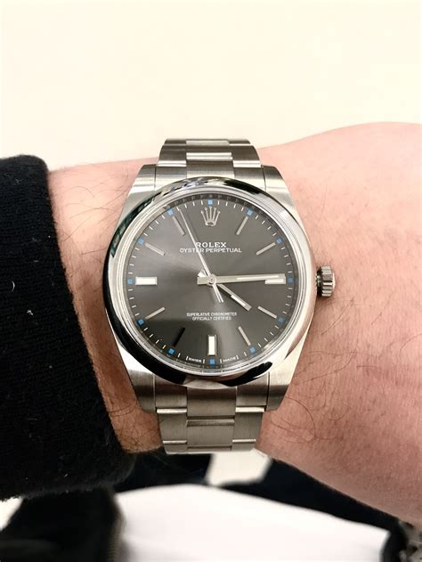 rolex oyster perpetual 39 blue|rolex oyster perpetual 39mm rhodium.